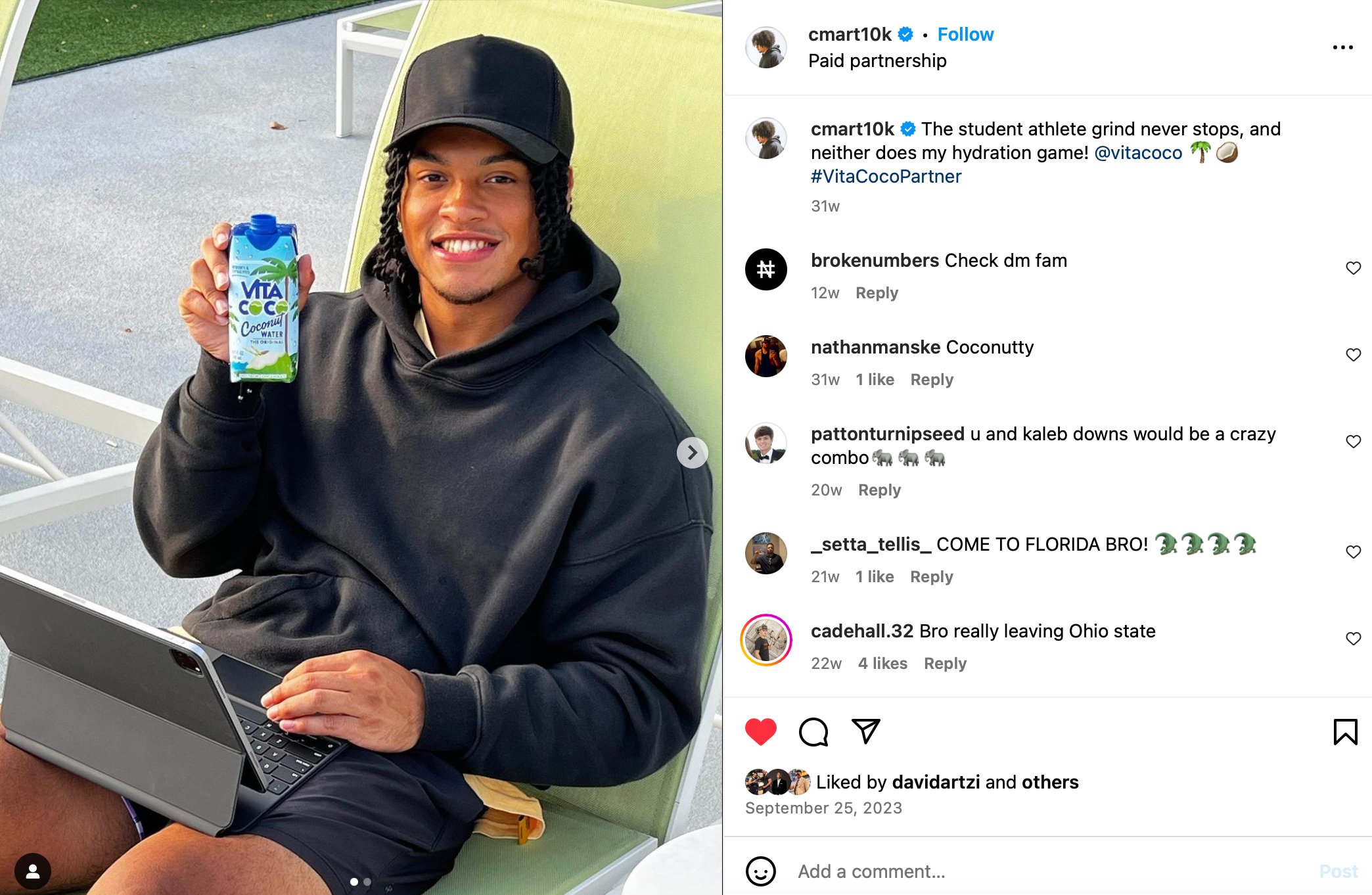 Vita Coco NIL campaign